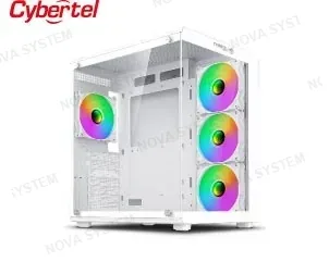 CYBERTEL CASE CYBERTEL XTREME CBX C5021W WHITE, 4FANS ARGB, S/F, VIDRIO TEMPLADO, 1USB 3.0, 1USB 2.0, 1USB TIPO C, MID TOWER (CBX C5021W)