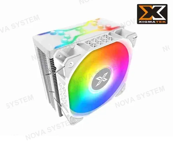 XIGMATEK COOLER DE PROCESADOR XIGMATEK, AIR KILLER PRO ARTIC, (WH) ILUMINACION ARGB CUBIERTA,VENTILADOR ARGB PWM 12CM X22A, CONTROL ARGB MINI PLACA POSTERIOR D