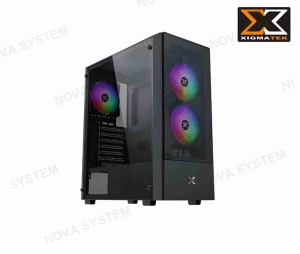 XIGMATEK CASE XIGMATEK, HERO II AIR 3F, (BK) ATX VIDRIO TEMPLADO, 3 VENTILADORES ARGB 12CM CONTROLADOR ARGB Z20F, 1USB 3.0, 2USB 2.0, (SIN FUENTE)