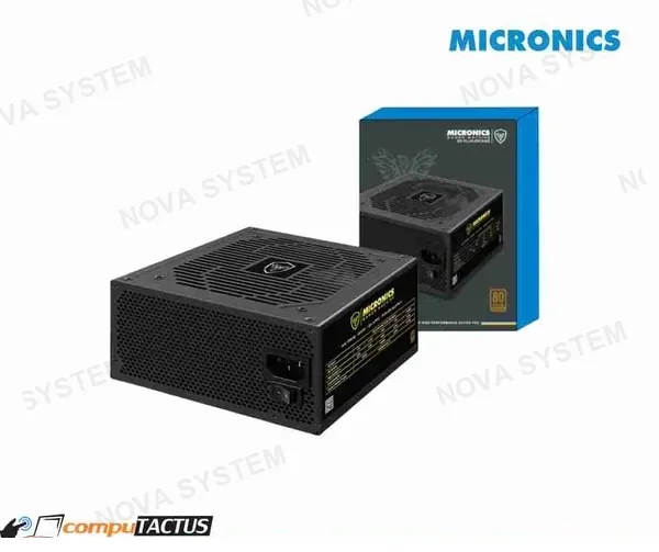 MICRONICS FUENTE DE PODER MICRONICS P80B- 600W ATX APFC 80PLUS BRONZE