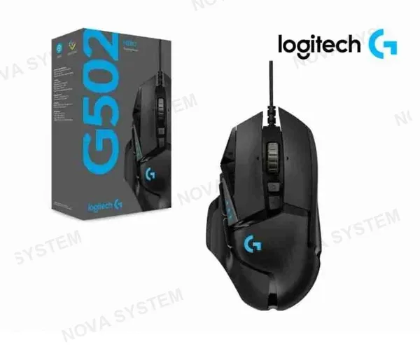 LOGITECH MOUSE OPTICO GAMER LOGITECH G502 HERO, 100 - 16000 DPI, RGB, 11 BOTONES, USB.