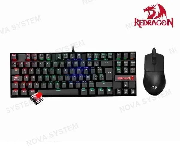 REDRAGON KIT COMBO REDRAGON ESSENTIALS S145-SP TECLADO+ MOUSE KUMARA- M724 BLACK