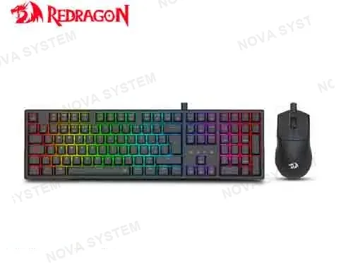 REDRAGON KIT GAMER REDRAGON ESSENTIALS 2 EN 1 S146-SP TECLADO TRUNDLE K668RG-SPANISH + MOUSE K1NG M724 NEGRO