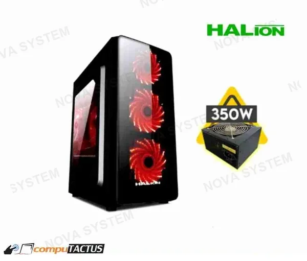 HALION CASE HALION SCORPIO RGB 5490 3X15LED + (FUENTE 350W REAL) ACRILIC