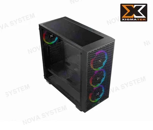 XIGMATEK CASE XIGMATEK, GAMING G PRO, (BK) EATX. PANEL FRONTAL MALLA, VIDRIO TEMPLADO, 4 VENTILADORES ARGB 12CM CONTROLADOR ARGB G20A, 1USB 3.0, 2USB 2.0