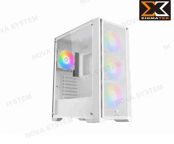 XIGMATEK CASE XIGMATEK, GAMING X II ARTIC, (WH) EATX. PANEL FRONTAL MALLA, VIDRIO LATERAL TEMPLADO, 4 VENTILADORES ARGB 12CM CONTROLADOR ARGB Z20A, 1USB 3.0, 2