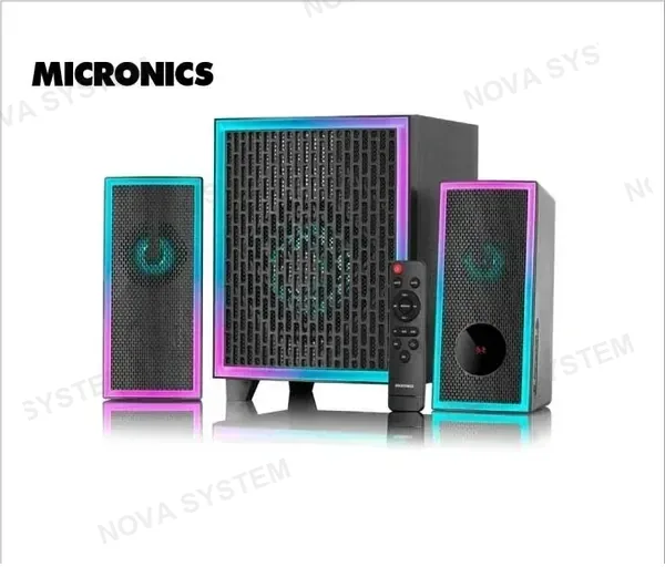 MICRONICS PARLANTE MICRONICS AVANTY - MIC S7557 RGB 2.1 ILUMINACIÓN LED, BT, FM.