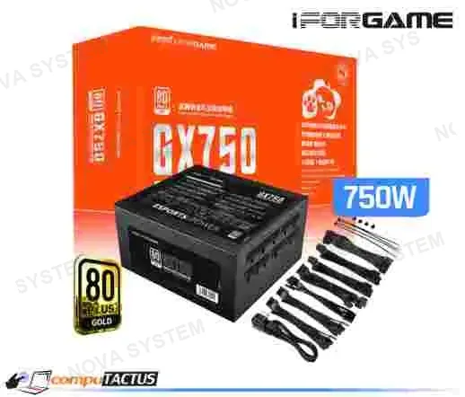 FUENTE FUENTE DE PODER 750WATS, GX750 IFORGAME APFC 80 PLUS GOLD