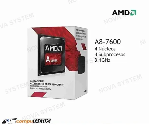 AMD MICROPROCESADOR AMD A8-7600 3.8 GHZ MAX TURBO, 4MB APU RADEON R7 GRAPHICS