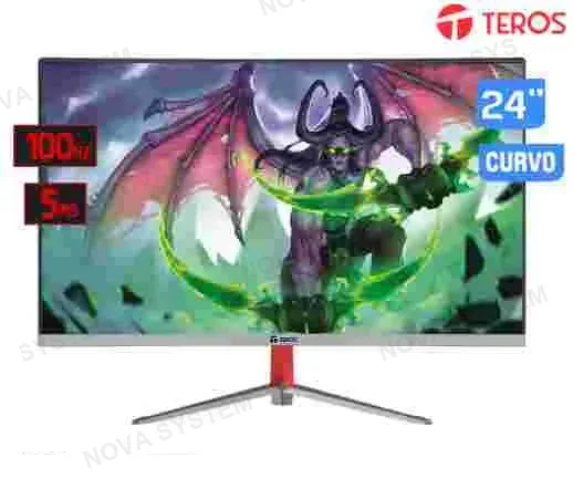 TEROS MONITOR TEROS TE-2401S, 24" VA, 100HZ, 5MS, 1920X1080 FULL HD, VGA, HDMI, CURVO 23.8"