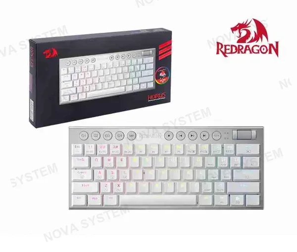 REDRAGON TECLADO REDRAGON HORUS MINI PRO K632-RGB WHITE MECANICO SWITCH RED 60% INGLES BLANCO