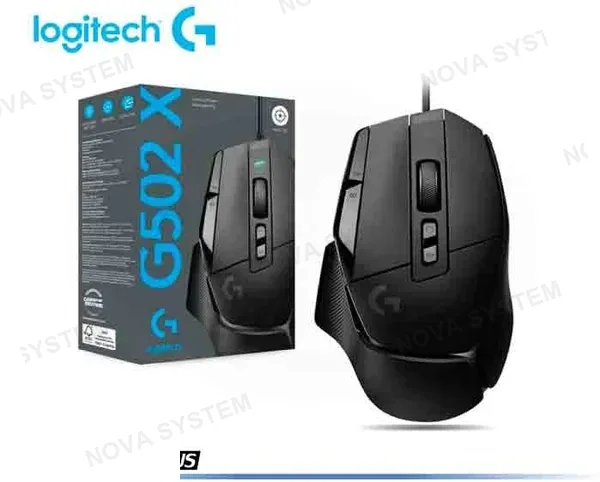 LOGITECH MOUSE OPTICO GAMER LOGITECH G502 X HERO, 25K- DPI,11,BLACK,USB (910-006137)