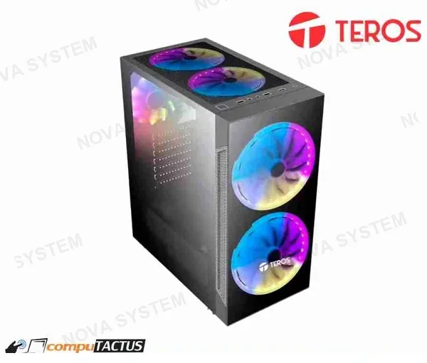 TEROS CASE GAMER TEROS TE-1152N, + ( FUENTE 550W REAL ) ATX,, NEGRO, USB 3.