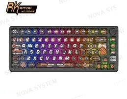 TECLADO TECLADO ROYAL KLUDGE RK-M75 MECANICO MAGNETICO, SWITH MINT, 75% USB-C RGB, INGLES, BLACK