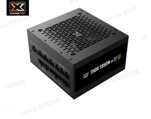 XIGMATEK FUENTE DE PODER XIGMATEK THOR T850M V3 850W 80 PLUS BRONCE, DF APFC Y CC A CC, VENTILADOR TW DE 12 CM, CABLE MODULAR PLANO NEGRO, GEN 5.