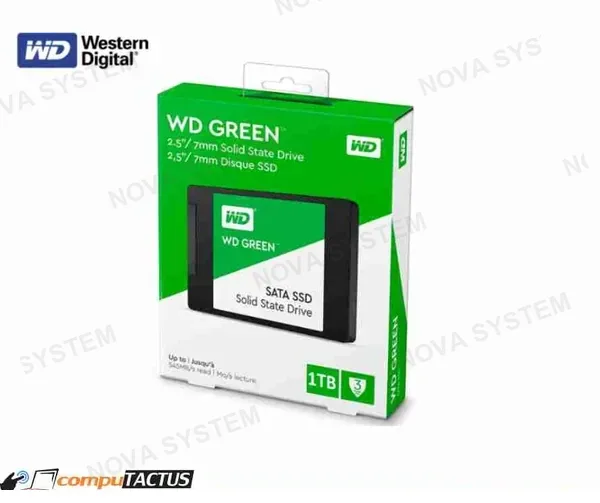 WESTERN DIGITAL DISCO SOLIDO SSD WESTER DIGITAL 1TB 2.5" (SATA) GREEN, VEL. TRANS 540 M/S.