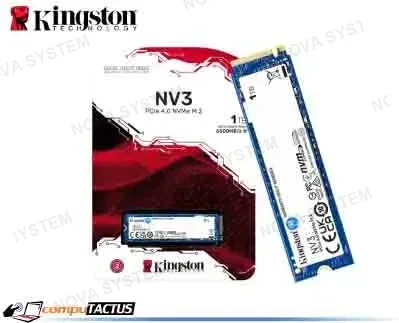 KINGSTON SSD SOLIDO M.2 KINGSTON 1TB NV3 NVME/F 2280/PCIe 4.0 x4/V.LECTURA 6000 MB/s V.ESCRITURA 4000 MB/s//TBW 320/NAND 3D
