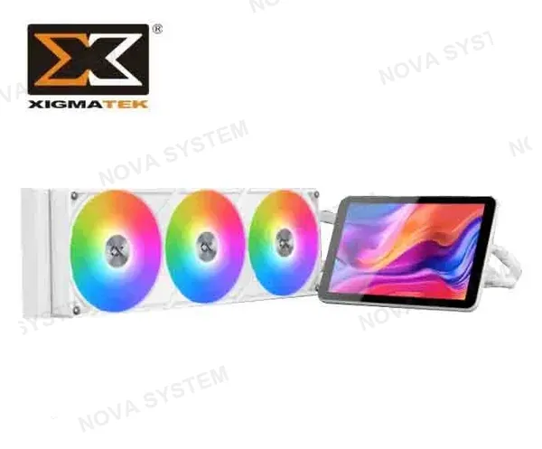 XIGMATEK REFRIGERACION LIQUIDA XIGMATEK CONNECT PRO 360 (ARTIC) WH, ARG, CABEZAL BOMBA LCD 7", MINICONTROLADOR ARGB (8364)
