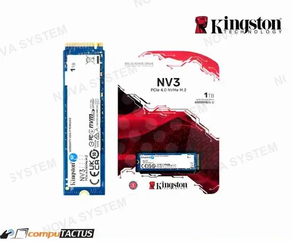 KINGSTON DISCO SOLIDO SSD KINGSTON NV3, 1TB, M.2, 2280, NVME PCIE 4.0 X