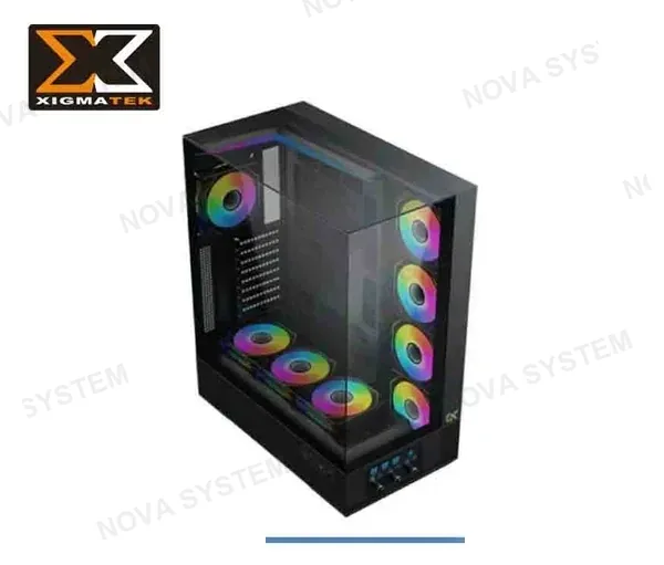 XIGMATEK CASE XIGMATEK, VISION PRO ARCTIC, (WH) EATX, PANEL ARRIBA FROT Y LAT VIDRIO TEMPLADO, 8 VENTILADORES ARGB 12CM G24A, ARGB, 2USB 3.0, 1 USB TIPO C, DIG
