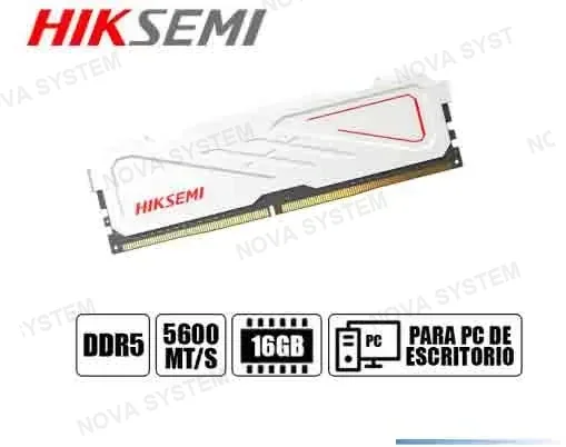 MEMORIA MEMORIA RAM HIKSEMI FUTURE 16GB WHITE DDR5 5600 (HSC516U56F2 16G)