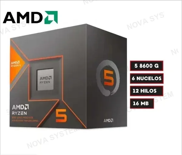 AMD PROCESADOR AMD RYZEN 5 8600G, AM5, 100- 100001237BOX