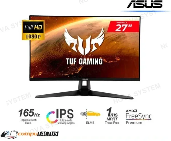 ASUS MONITOR ASUS TUF GAMIMG VG279Q1A 27" , 165HZ, 1MS, 2WX 2RMS 2HDMI DP