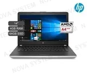 HP LAPTOP HP 14-DK0053OD A4 9125 2.3GHZ, 4GB, SSD 64GB 14" , WIN10 PLATA