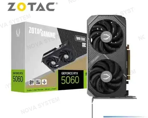 ZOTAC TARJETA DE VIDEO ZOTAC GAMING GEFORCE RTX 5060 8GB TWIN EDGE OC GDR7, 128BIT DLSS4 (288-1N780- 200Z6)