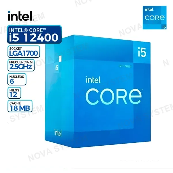 INTEL PROCESADOR INTEL CORE I5 12400 2.5 GHZ DOCEAVA EN BOX