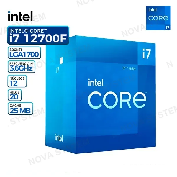 INTEL PROCESADOR INTEL COREI7 12700F 2.1GHZ BOX DOCEAVA