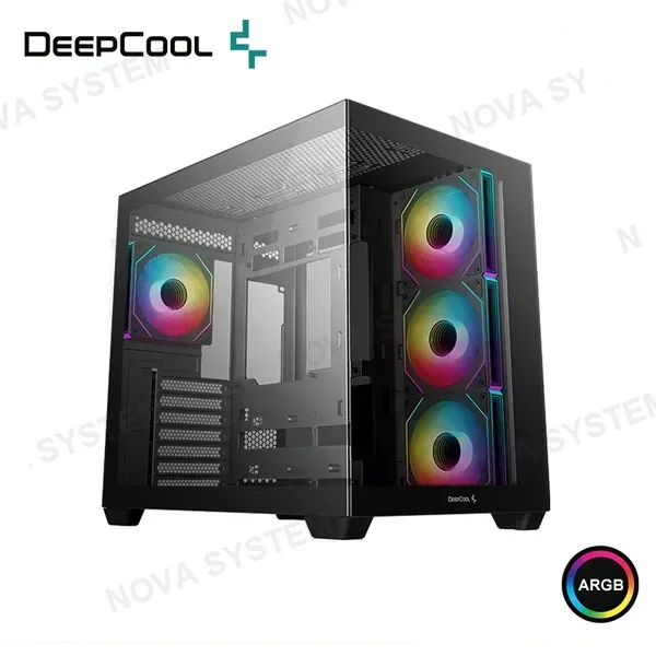 DEEPCOOL Case DEEPCOOL GAMING CG530 4F ARGB, 4 FAN, Tempered Glass, Black