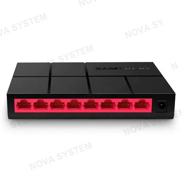 MERCUSYS SWITCH GIGABIT DE 8 PUERTOS Switch MERCUSYS MS108G Gigabit no administrable, 8 puertos RJ45 10/100/1000 Mbps, auto negociacién, auto MDI/MDIX, MERCUSY