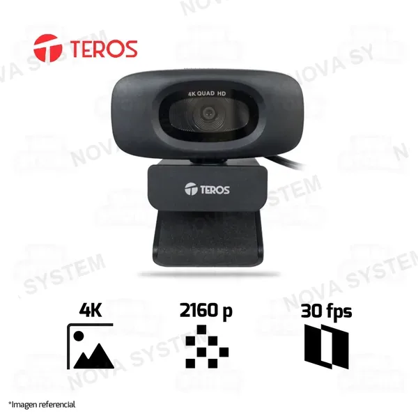 TEROS Webcam TEROS TE-9073N, 4K, _micréfono incorporado, USB 2.0