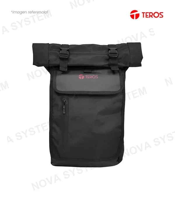 TEROS Mochila Gamer TEROS Vision TE-ACS9018BK, fabricada en poliéster disefiada laptops de 15.6”. Cuenta con cierre superior 9 y para TEROS enrollable, com