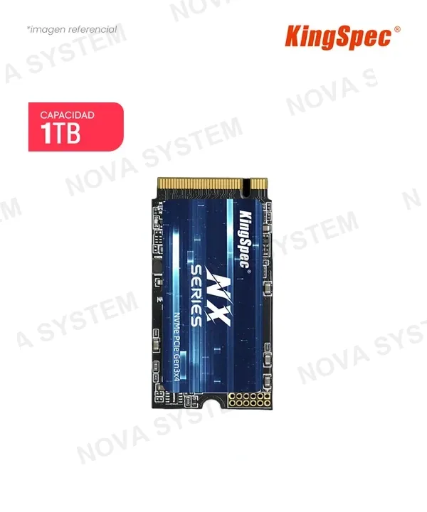 KINGSPEC a i KingSpec ‘ ‘ 1TB KINGSPEC M.2 NVMe PCle 3.0 x4 2242 SSD Serie NXM, y fo Lectura 1600-3500 MB/s Escritura 600-3200 MB/s Mase ea ae eee