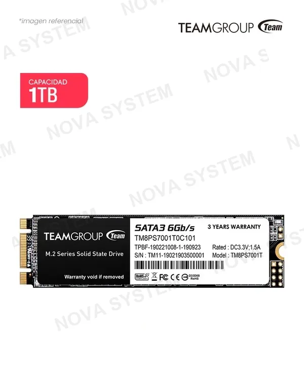 TEAMGROUP TEAMGROUP - 530 MB/s lectura 430 MB/s escritura en y en | TEAMGROUP 1TB TEAMGROUP MS30 M.2 SATA TM8PS7001T0C101 - 530 MB/s en lectura y 480 MB/s en es