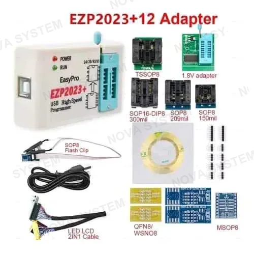 GENERICO/UNIVERSAL Programador Usb Spi Eeprom, Flash Bios Ezp2023 +12 Adaptador