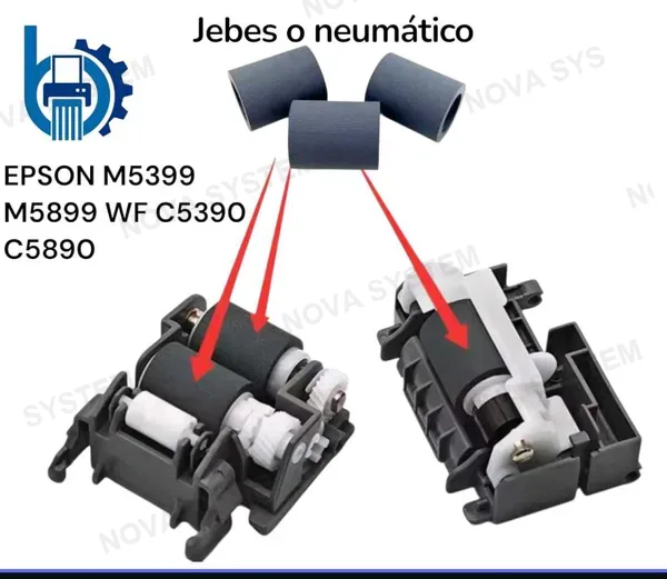 EPSON Jebes o neumático de Rodillos de Recogida Compatible para Impresoras EPSON WF-C5390 WF-C5890 C5390 C5890 C5310 C5810