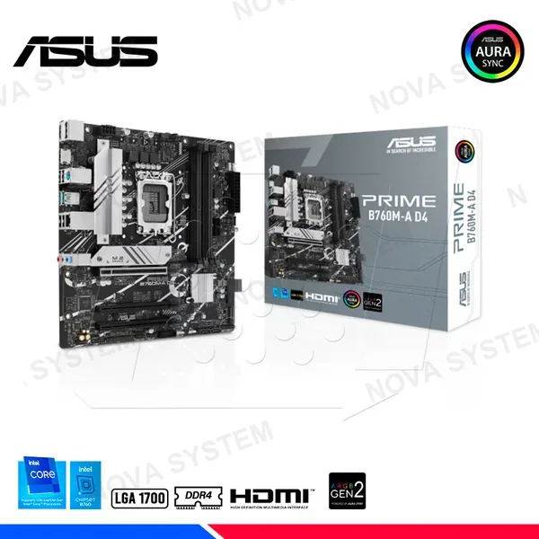 ASUS MAINBOARD ASUS PRIME B760M-A D4, LGA 1700
