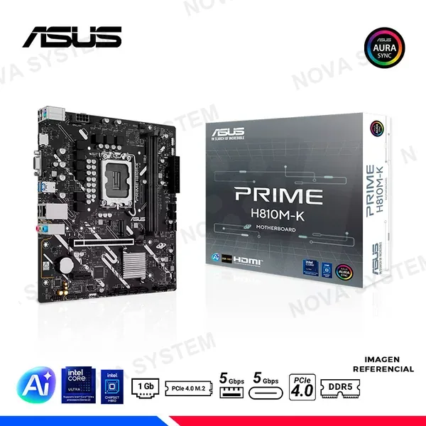 ASUS MAINBOARD ASUS PRIME H810M-K, DDR5, LGA 1851