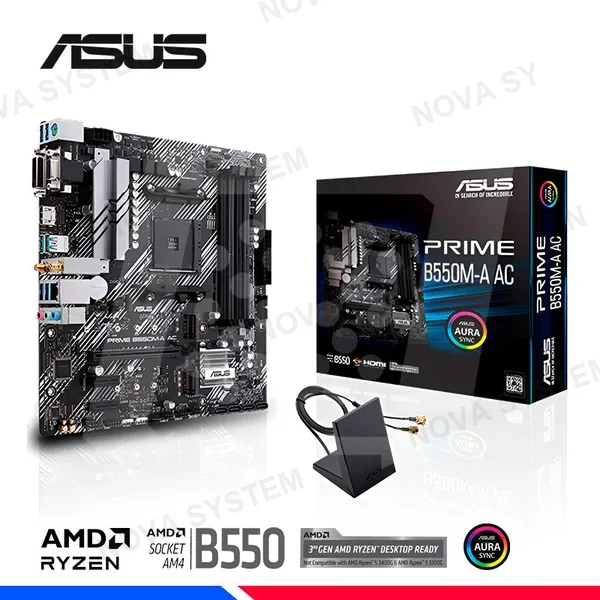 ASUS MAINBOARD ASUS PRIME B550M-A AC, WI-FI, AM4 AMD.