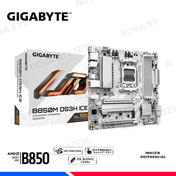 GIGABYTE MAINBOARD GIGABYTE B850M DS3H ICE, DDR5, AM5, AMD