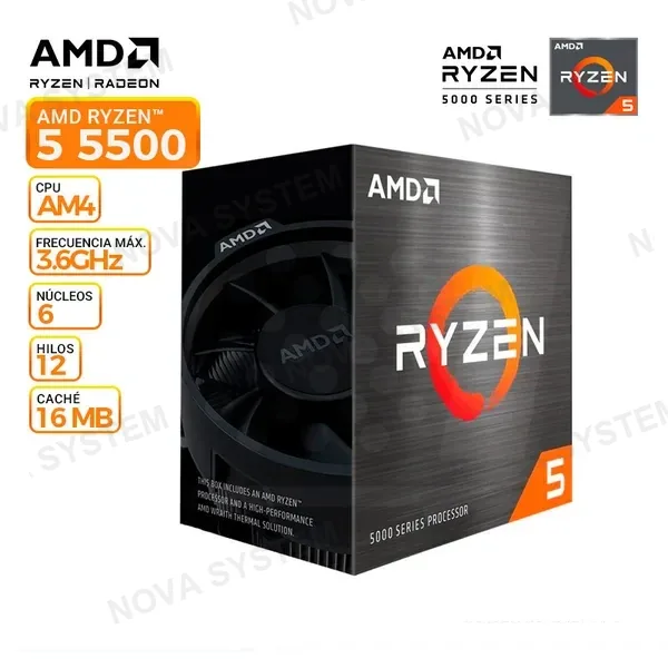 AMD PROCESADOR AMD RYZEN 5 5500, AM4