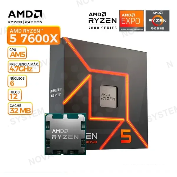AMD PROCESADOR AMD RYZEN 5 7600X, AM5