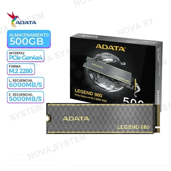ADATA SSD ADATA LEGEND 860, 500GB, M.2, 2280, PCIe Gen4x4 NVMe