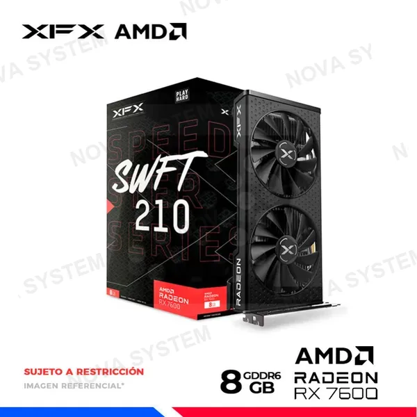 XFX VGA XFX SPEEDSTER SWFT 210 RADEON RX 7600 8GB GDDR6