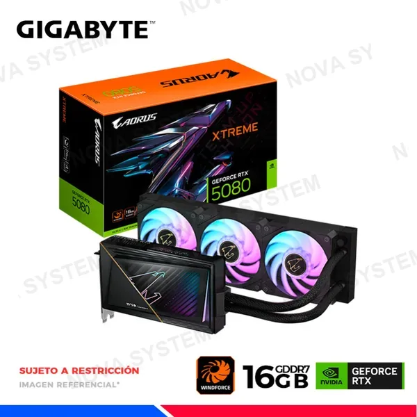 GIGABYTE VGA GIGABYTE AORUS GEFORCE RTX 5080 XTREME WATERFORCE 16GB, GDDR7