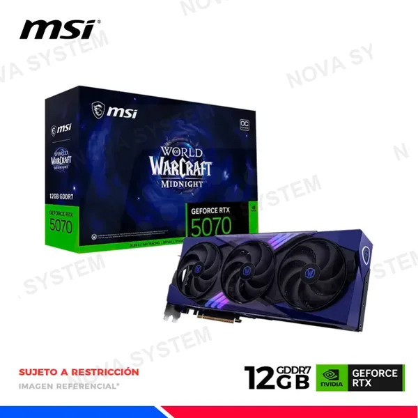 MSI VGA MSI GEFORCE RTX 5070 12GB GDDR7 WORLD OF WARCRAFT MIDNIGHT VOID EDITION OC