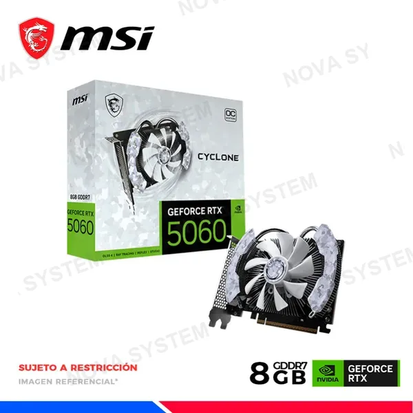 MSI VGA MSI GEFORCE RTX 5060 8GB CYCLONE OC GDDR7